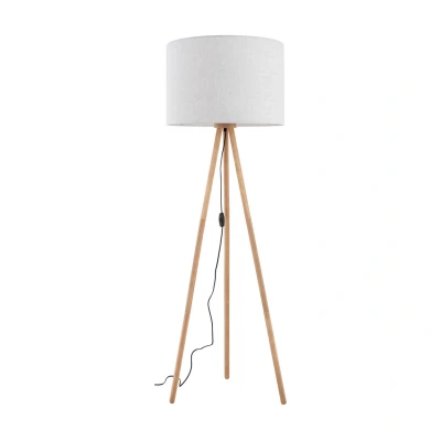 Image of Tokyo Tripod Floor Lamp Pine, Off White 1xE27