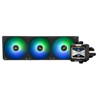Image of Thermalright Frozen Warframe 360 Black ARGB CPU Water Cooler with 3 PWM Fans 2000RPM,IPS LCD Screen 320 * 240 Resolution,Liquid Cooler,CPU PC Aio for AMD:AM4/AM5/Intel LGA1700