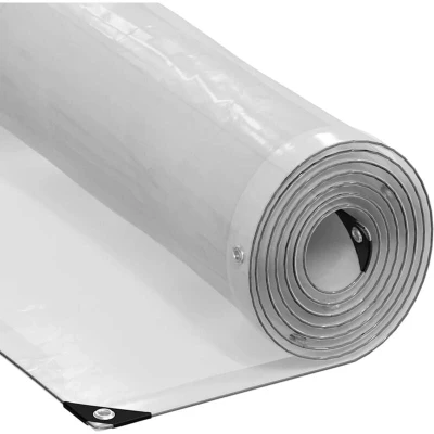 Image of vidaXL Clear Tarpaulin with Eyelets 4x12 m Polyethylene