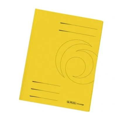 Image of Herlitz A4 Recycled Intense Colour 3 Flap File Yellow (10 Pieces)