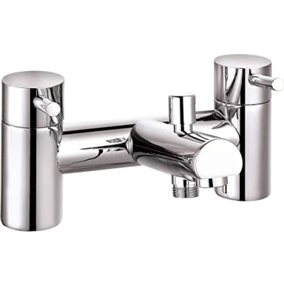 Image of VeeBath Dixon Round Bath Shower Mixer with Kit, Waterfall Bathroom Bathtub Tap Set and Filler Tub Head Chrome
