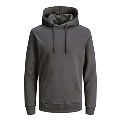 Image of JACK &amp; JONES Men&#039;s hoodie sweatshirt, Asphalt, XS