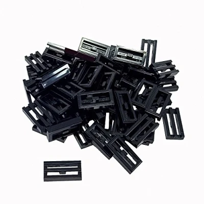 Image of LEGO Bricks Grating Iron (50 Units, 1 x 2 Pivots), Black