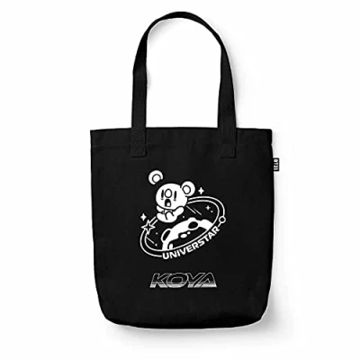 Image of Grupo Erik BT21 Official Merchandise Koya Cotton Tote Bag Shopping 14x15x4 inches 37x39x10 cm Canvas Gift Kawaii