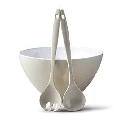 Image of Zeal G217CSET Salad Bowl and Server Set, Cream