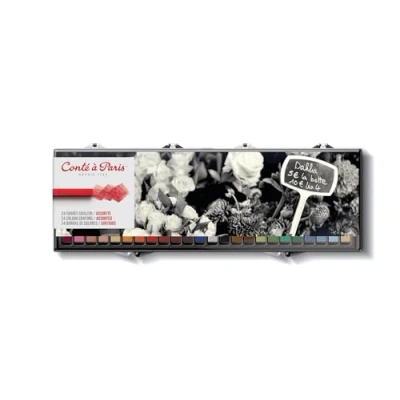 Image of Conté à Paris Colour Carre Crayons Assorted Colours (Pack of 24)