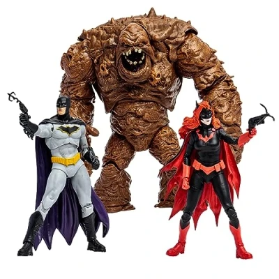 Image of McFarlane DC Multiverse Clayface Batman &amp; Batwoman Gold Label 3 Pack Incredibly Detailed Collectibles with Ultra Articulation, Accessories, and Rebirth Theme