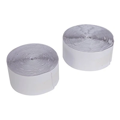 Image of Fixman Hook &amp; Loop Tape White Self Adhesive 2pce 50mm x 5m