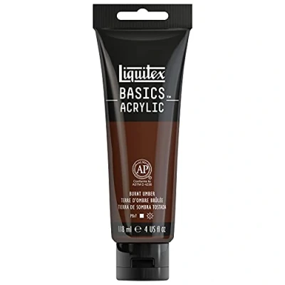 Image of Liquitex Basics Acrylic, 118 ml Tube Burnt Umber