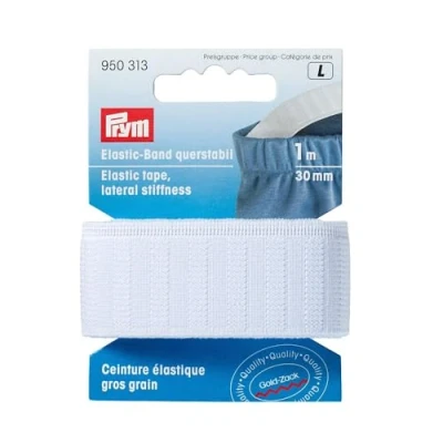 Image of Prym Elastic Tape, White, 30 mm