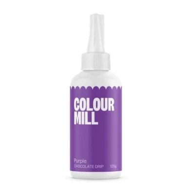 Image of Colour Mill Choco Drip Purple, Cake Glaze, Easy Melt Chocolate for Cakes, Cookies, Macarons, Ice Cream, Pops, Strawberries, and Decorations 125g