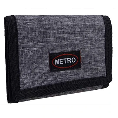 Image of Metro Mens Canvas Cash &amp; Card Wallet with Chain