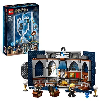 Image of LEGO 76411 Harry Potter Ravenclaw House Banner, Hogwarts Castle Common Room Toy or Wall Display with Luna Lovegood Minifigure, Collectible Travel Toys