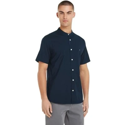 Image of Tommy Hilfiger FLEX MAO Shirt, Men&#039;s, Size: Small, Desert sky