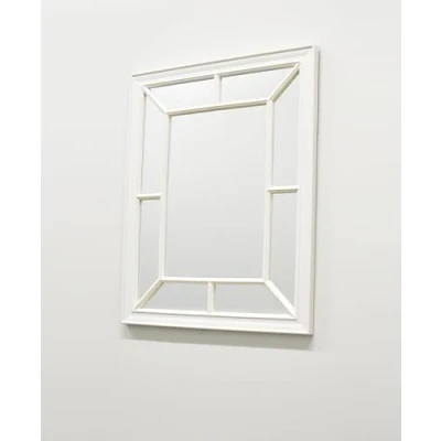 Image of DEENZ Large Rectangle Antique Window Wall Mirror Stylish Decor Durable Frame Style Six Colors 60X76Cm (Color:White)