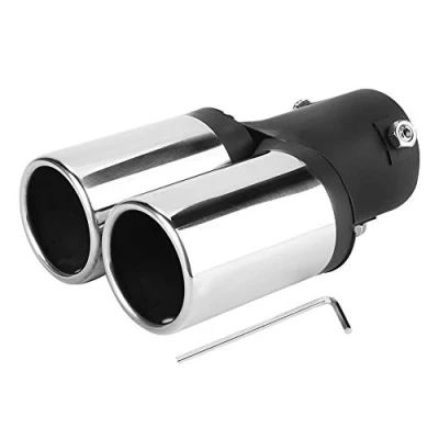 Image of KIMISS Car Exhaust Pipe Tips Muffler Stainless Steel Tip Tail Universal Modified Double