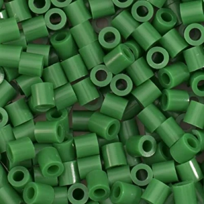 Image of Vaessen Creative Fuse Beads, Green, Set of 1100 Pieces for DIY Crafts with Kids, Making Jewelry, Homemade Decorations and Other Crafty Ideas, 5mm