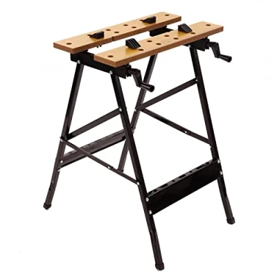 Image of Oypla Folding Foldable Trestle Work Bench Workbench Portable 100kg