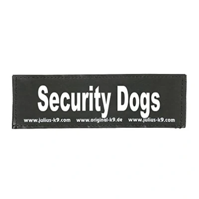 Image of Interchangeable Patches, 1 pair, Security Dogs, Size: Small, Black