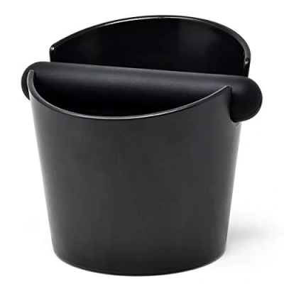 Image of ﻿﻿Joeji&#039;s Kitchen Knock Box Coffee Beans Grounds Bin Container Non Slip Emptying Portafilter Puck Espresso Accessory