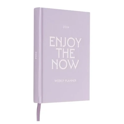 Image of Kokonote Lavander Classy 2024 Week To View Diary January December Weekly Planner With Tabs &amp; Pocket Cute
