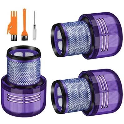 Image of DODUOS 3PCS V11 Filter for Dyson, Replacement Filters Dyson V15 SV14 Absolute Animal Detect Torque Drive with Cleaning Brush, Washable Vacuum Replacements Parts # DY 970013 02