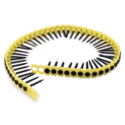 Image of Black Bugle Head Drywall COARSE Thread Screws Collated 1000 Packs Drylining Wood Framework Studding (3.5 x 35mm)