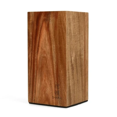 Image of Shinrai Japan Magnetic Knife Block Rotate Acacia Wood