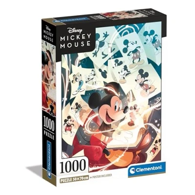Image of Clementoni Jigsaw Puzzle Disney Mickey Mouse 1000 Pieces For Adults 14 99 Years, Poster Included, Gift Men/Women, Disney, Made In Italy, 39811
