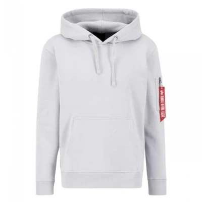 Image of Alpha Industries Men&#039;s Air Force Hoody Hooded Sweat Sweatshirt, Pastel Grey, L
