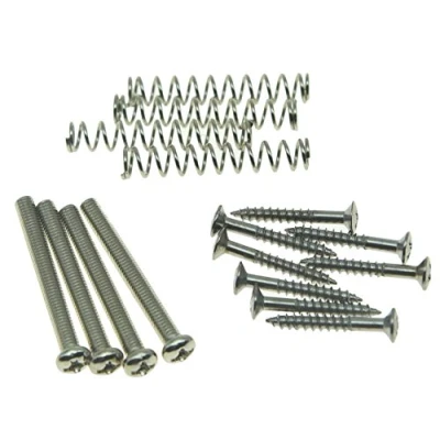Image of Metric Thread Humbucker Pickup Height Screws Ring Surround Frame Mounting Springs for Epiphone SG Import Pickups Nickel