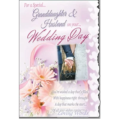 Image of For A Special Granddaughter &amp; Husband On Your Wedding day card Lovely Verse