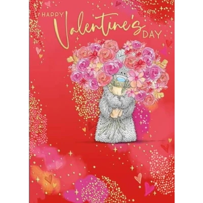 Image of Me To You Bear Roses Bouquet Valentine&#039;s Day Card