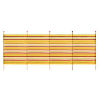 Image of Yello 5 Pole Extra Tall Stripes Windbreak Yellow