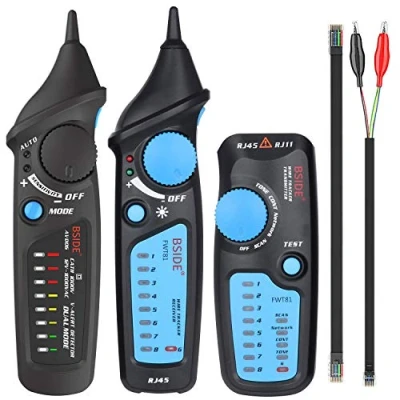 Image of BSIDE Home Safety Check Combo Kit, Wire Tracker Electric Line Finder Network Cable Collation Continuity Checker and 12 1000V Dual Mode Non contact Voltage Detector