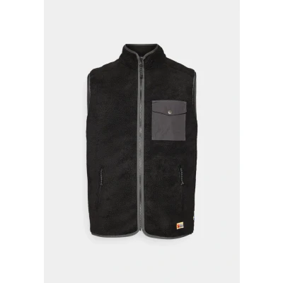 Image of Fjallraven 87073 550 030 Vardag Pile Fleece Vest m Sweatshirt Men&#039;s Black Dark Grey Size