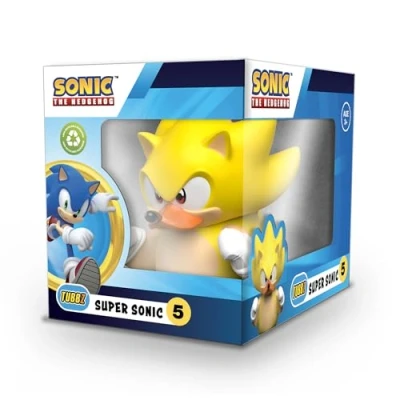 Image of TUBBZ Boxed Edition Super Sonic Collectible Vinyl Rubber Duck Figure Official The Hedgehog Merchandise TV, Movies &amp; Video Games