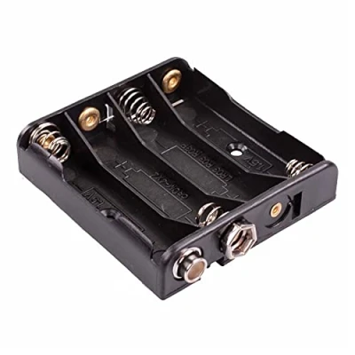 Image of AAA x 4 Battery Holder Press Stud Connections Hobby Electronics Electrical DIY Circuits Triple A