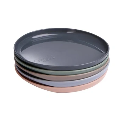 Image of Vital Baby Nourish Perfectly Simple Plates 5pk, Stackable, BPA Free, EarthSmart Biodegradable, Microwave &amp; Dishwasher Safe, Durable for Toddlers Family 6m+