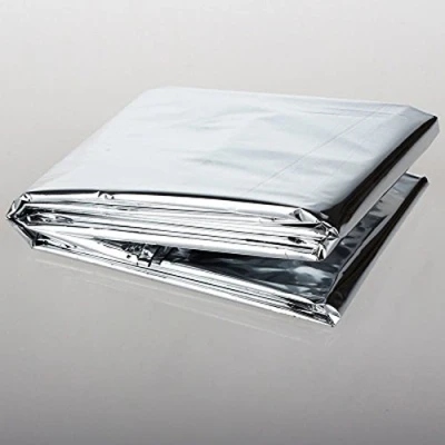 Image of TOOLSTAR Emergency Blanket, Thermal Foil Blanket Survival Reflective First Aid (Silver,160 * 210cm,Pack of 5)