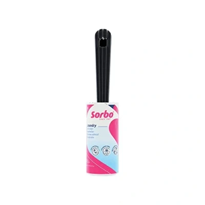 Image of Sorbo Lint Roller Refills, Pack of 2, 36 Sheets per Refill, Chlorine Free Sheets, Cardboard Inner Roll, Perfect for Quick and Easy Pet Hair Removal, Household Essential, Black/White
