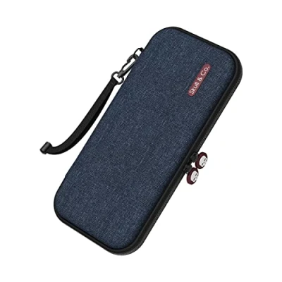Image of Skull &amp; Co. Every Day Slim Carrying Case for Nintendo Switch OLED and Regular Switch: Portable Hard Shell Protective Travel Denim