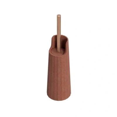 Image of COSMIC Toilet brush holder Terracotta Floorstanding Measures 37.7 x 87 54 cm
