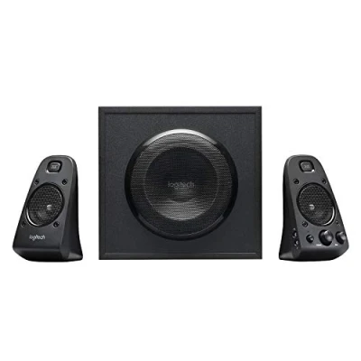 Image of Logitech Z623 THX 2.1 Speaker System with Subwoofer, Certified Audio, 400 Watts Peak Power, Deep Bass, Multi Device, 3.5mm &amp; RCA Inputs, UK Plug, PC/PS4/Xbox/DVD Player/TV/Smartphone/Tablet, Black