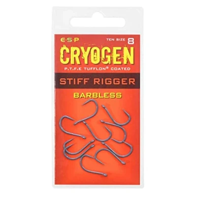Image of ESP Cryogen Stiff Rigger Barbless Hooks: 8