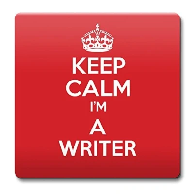 Image of Keep Calm I&#039;m a Writer Coaster Coffee Cup Gift Idea Present Jobs