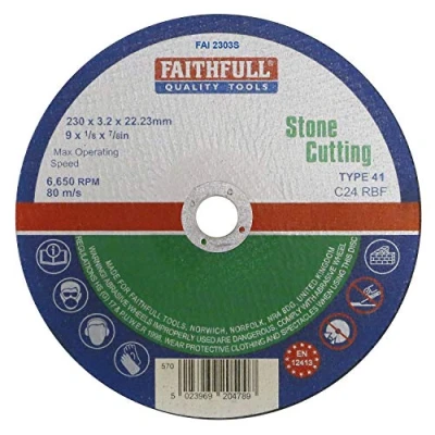 Image of Faithfull FAI2303S Stone Cutting Disc 230mm x 3.2 22.23