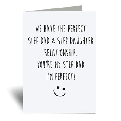 Image of 60 Second Makeover Limited Perfect Step Dad Daughter Relationship Greeting Card Funny Fathers Day Birthday Present