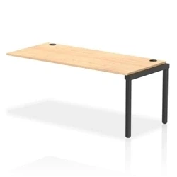 Image of Impulse Bench Single Row Ext Kit 1800 Black Frame Desk Maple