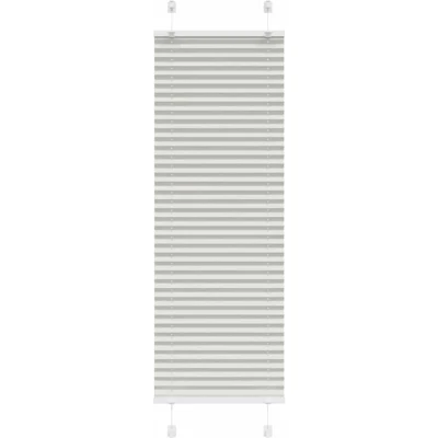 Image of vidaXL Pleated Blind Light Grey 45x100 cm Fabric Width 44.4 Polyester